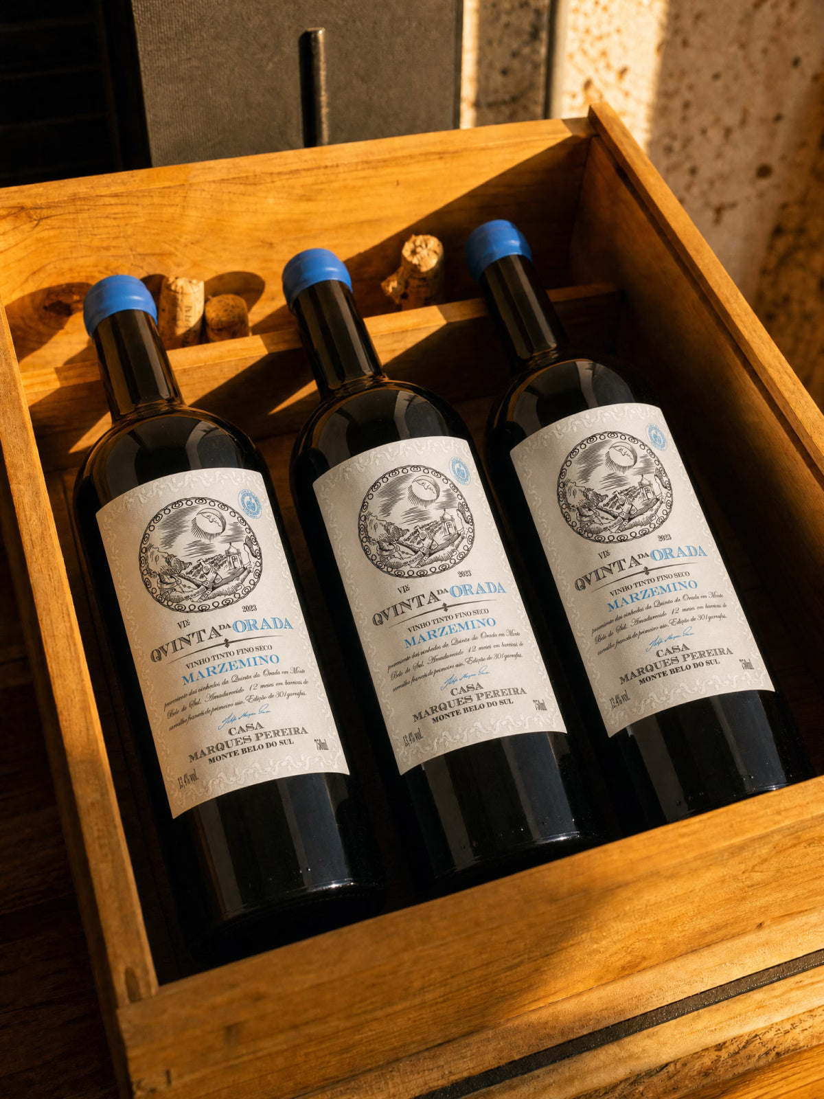 Kit Quinta da Orada Marzemino - 3 garrafas + Caixa de Madeira